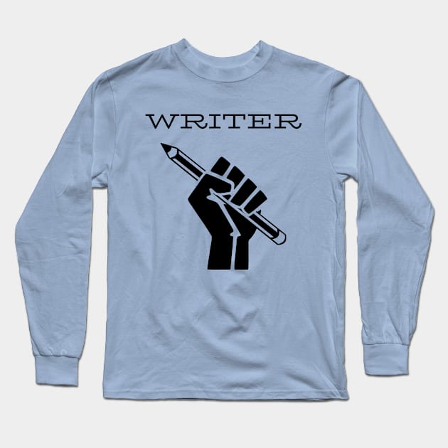 Writer Bold Hand with pencil Long Sleeve T-Shirt by CasualTeesOfFashion